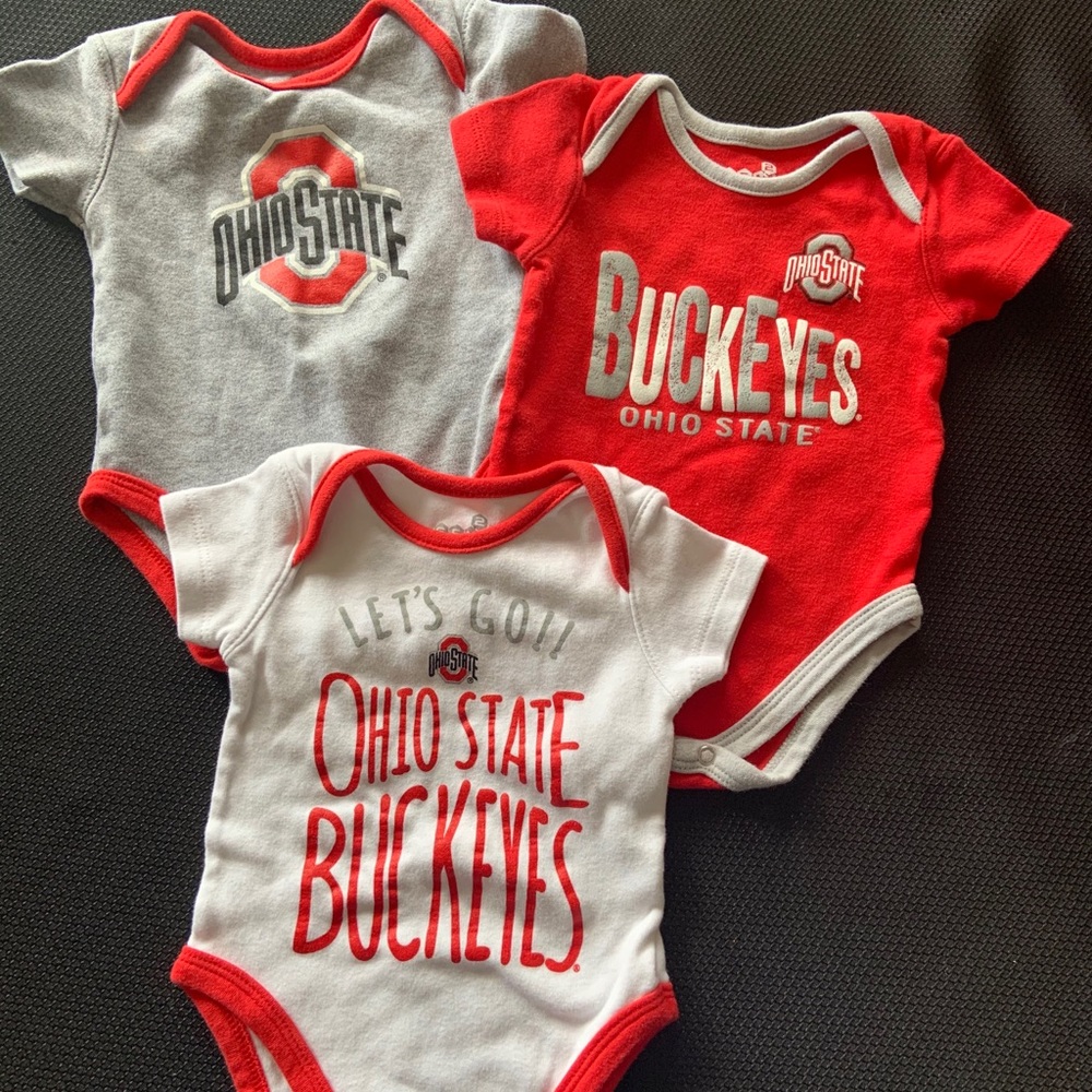 Ohio State Buckeyes Onesies 3/6 month